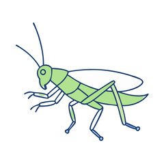 grasshopper vector icon, spring vector illustration - simple illustration of grasshopper perfect for logos, and spring -themed designs.