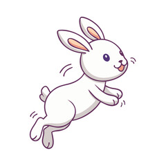 rabbit hopping vector icon, spring vector illustration - simple illustration of rabbit hopping perfect for logos, and spring -themed designs.