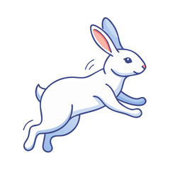 rabbit hopping vector icon, spring vector illustration - simple illustration of rabbit hopping perfect for logos, and spring -themed designs.