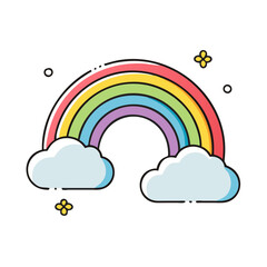 rainbow vector icon, spring vector illustration - simple illustration of rainbow perfect for logos, and spring -themed designs.