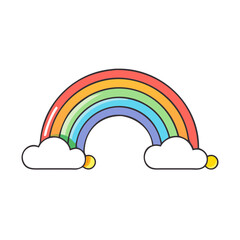 rainbow vector icon, spring vector illustration - simple illustration of rainbow perfect for logos, and spring -themed designs.