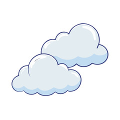 Obraz premium soft clouds vector icon, spring vector illustration - simple illustration of soft clouds perfect for logos, and spring -themed designs.