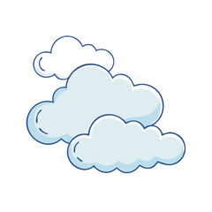soft clouds vector icon, spring vector illustration - simple illustration of soft clouds perfect for logos, and spring -themed designs.