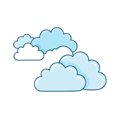 soft clouds vector icon, spring vector illustration - simple illustration of soft clouds perfect for logos, and spring -themed designs.