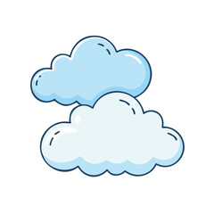 soft clouds vector icon, spring vector illustration - simple illustration of soft clouds perfect for logos, and spring -themed designs.