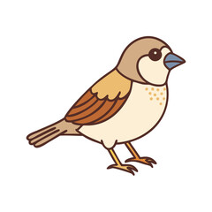 sparrow vector icon, spring vector illustration - simple illustration of sparrow perfect for logos, and spring -themed designs.