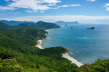 Landscape of Guaratiba neighborhood and it's beaches from the Telegraph Stone - Rio de Janeiro, Brazil