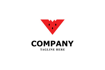 strawberry modern minimal logo design