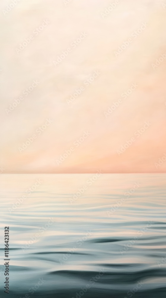 Poster gentle ripples create a mesmerizing pattern on the water's surface, reflecting the soft pastel hues 