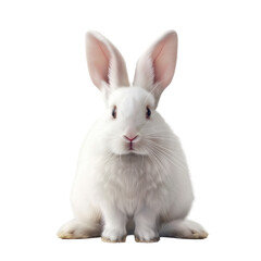 Obraz premium Realistic White Rabbit on a Clean transparent background for.