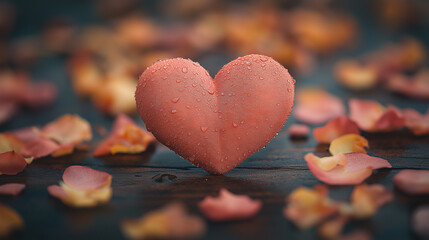 Fototapeta premium Red decorative heart