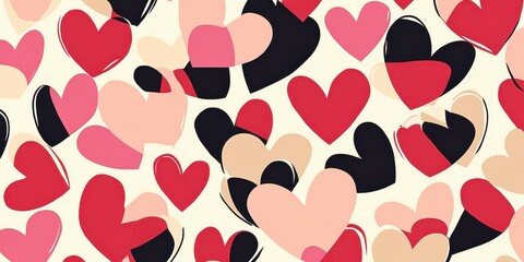 Fototapeta premium Abstract Heart Pattern on a Stylish Background Representing Love and Romantic Celebrations