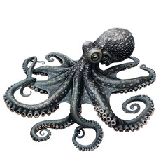Obraz premium Photorealistic Octopus on Clean transparent background for High-Quality.