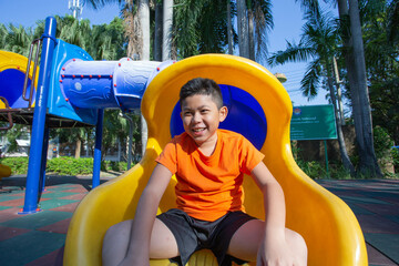 child playing on playground