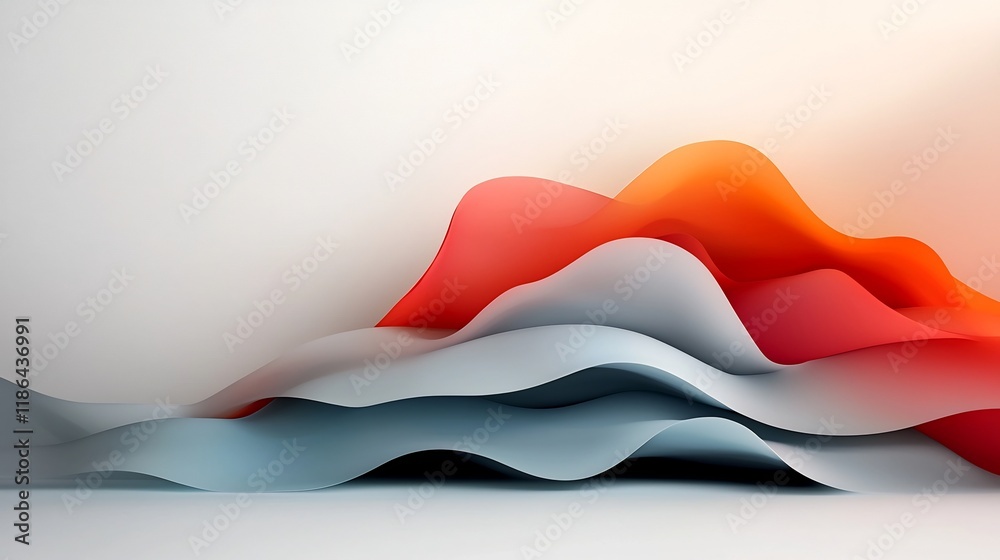 Poster mesmerizing iridescent abstract background with hypnotic wavy shapes and patterns in a vibrant futur