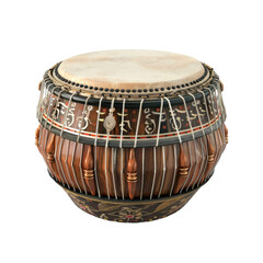 Photorealistic Tabla on Clean transparent background - Isolated Musical Instrument for Creative Projects
