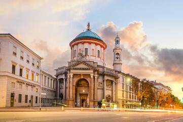 Fototapeta premium The church of Santa Maria Immacolata delle Grazie in Bergamo, Italy 