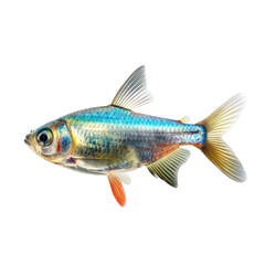 Fototapeta premium Tetra Fish on Clean transparent background with Photorealistic Details for.