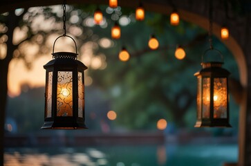 christmas lantern in the night