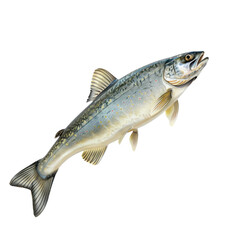 Fototapeta premium Walleye Fish Isolated on Clean transparent background for Use in Digital Design and Educational Materials