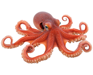 octopus isolated on white background