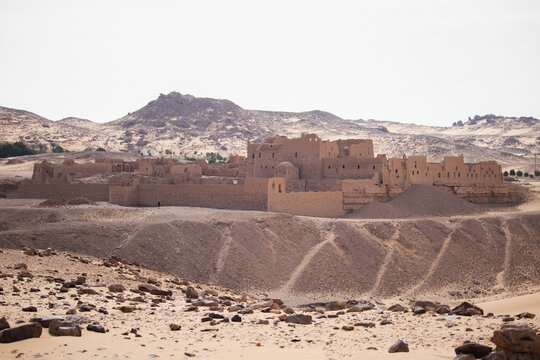 Ancient st. Simon monastery in Aswan, Egypt 