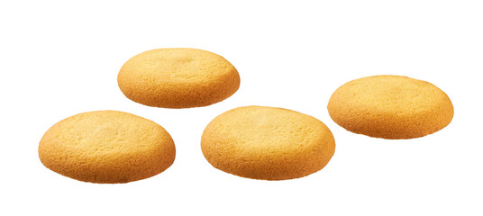 Danish butter cookies isolated. Round danish butter cookies isolated on white background.