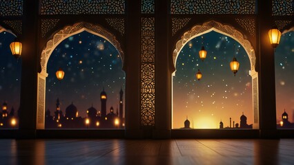mosque in night