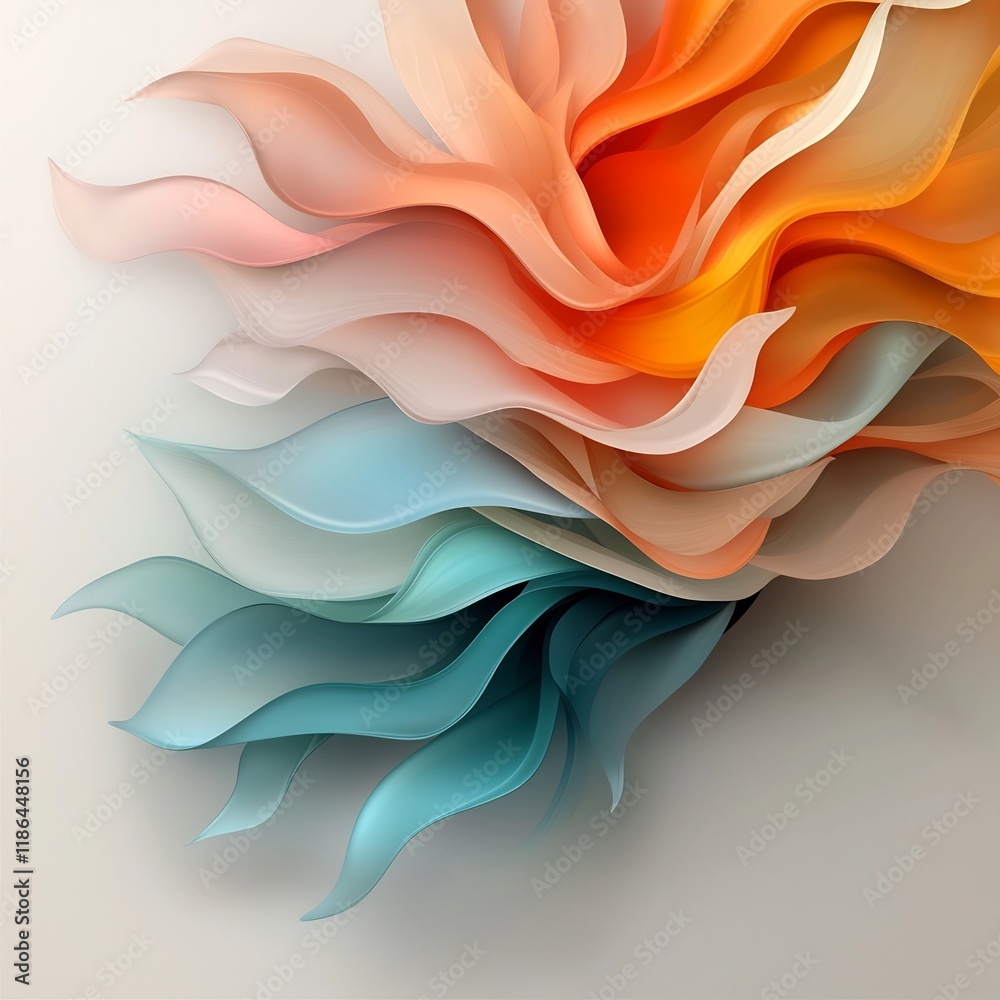 Poster captivating abstract background featuring a mesmerizing pattern of sinuous iridescent organic forms 