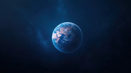 Fototapeta premium Traveling Through Dense Starfield in Outer Space Loop with Planet Earth in View, Capturing a Stunning Cosmic Panorama with Stars, Galactic Glow, and Deep Universe Ambiance, Perfect for Sci-Fi Themes