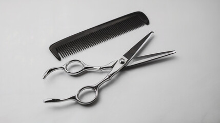 Professional Hair Cutting Scissors and Comb