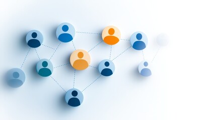 Obraz premium Network of people, visualizing global connections and digital communication in the modern world