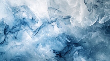 Obraz premium Abstract Cool-Toned Smoke Effects
