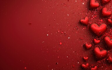 Saint Valentines Day maroon background