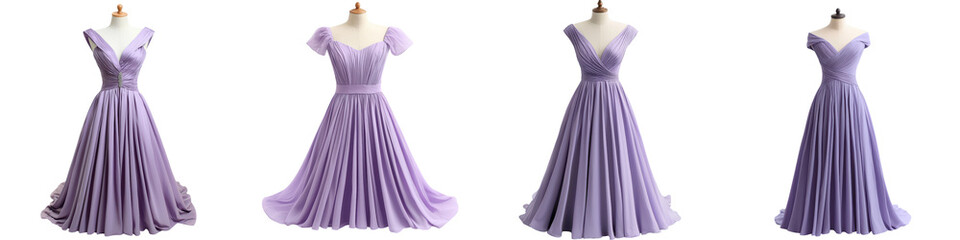 Elegant lavender floor length gown in a luxury formal evening dress design perfect for prom party wedding or other special ceremony and The flowing sleeveless dress features a beautiful