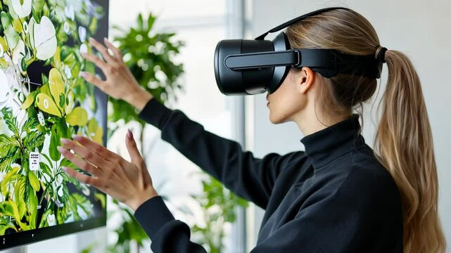 Immersive Virtual Reality Experience in a Modern Indoor Environment with Nature Elements