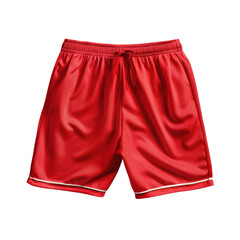 Red Athletic Shorts Isolated on Clean transparent background for Fitness and Sports Activities