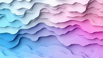 Fototapeta premium Colorful Fluid Space Background with Dimensional Waves in Shades of Blue, Pink, and White for Creative Use in Art and Design Projects