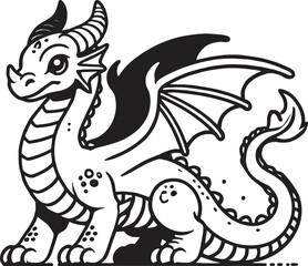 illustration of a cartoon dragon