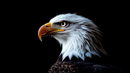 Obraz premium Majestic Bald Eagle Portrait: Symbol of Strength and Freedom