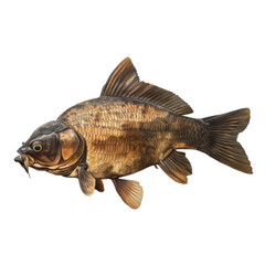 Naklejka premium Realistic Photorealistic Fish on Clean transparent background for. and Artistic Projects