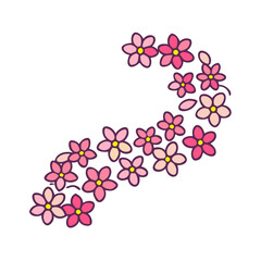 flower petal path vector icon, mother’s day vector illustration - simple illustration of flower petal path perfect for logos, and mother’s day -themed designs.