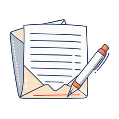 handwritten letter vector icon, mother’s day vector illustration - simple illustration of handwritten letter perfect for logos, and mother’s day -themed designs.