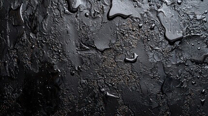 Fototapeta premium Dark textured surface with liquid reflections.