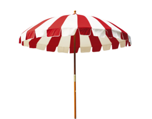 Red And White Beach Umbrella
