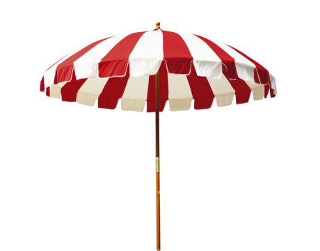Red And White Beach Umbrella