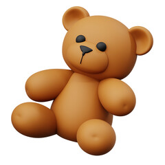 3D Teddy Bear with Pink Heart Plush for Valentine's Gift, Valentine's Day Concept theme design