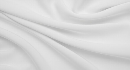 Fototapeta premium Elegant White Fabric Drape Soft Texture Background