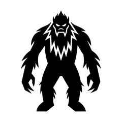 Yeti mascot logo vector silhouette