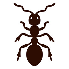 ant small animal wild nature flat color vector illustration template design